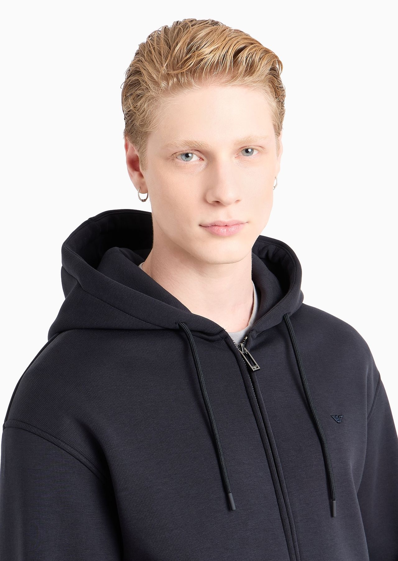 Lyocell-blend jersey hooded sweatshirt with zip - 5