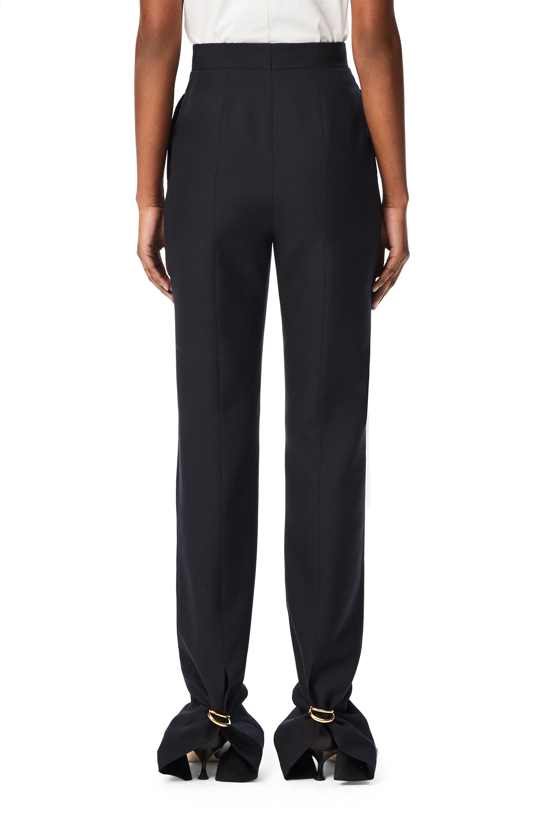 Ring trousers in wool and silk - 4