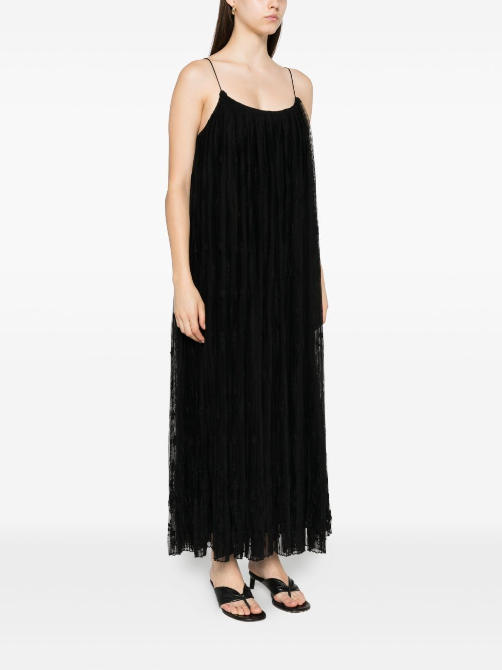 floral tulle midi dress - 3