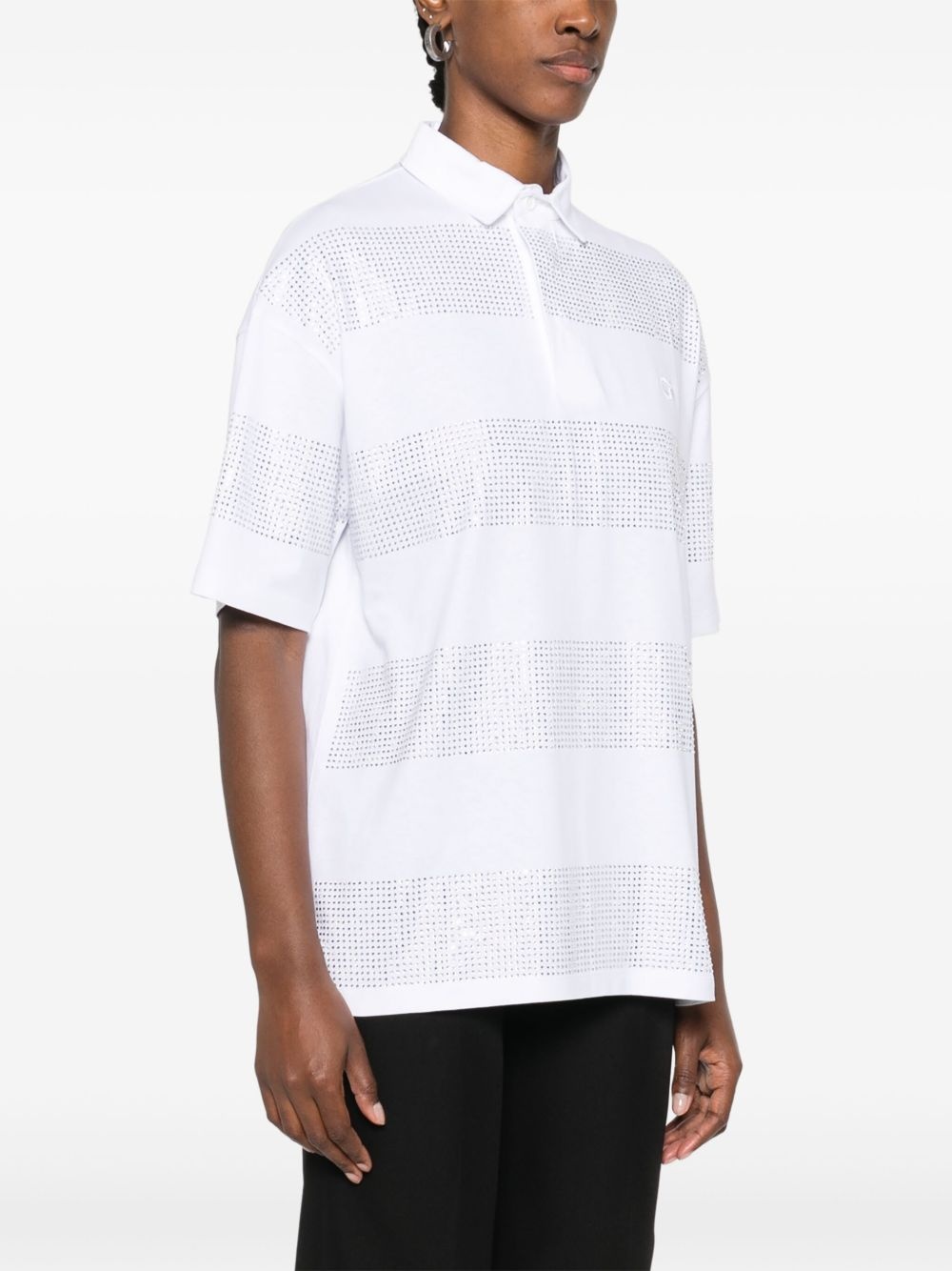 crystal-striped polo shirt - 3