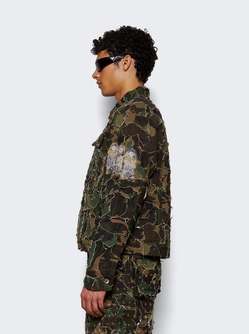 Camo Trucker Jacket Olive - 3