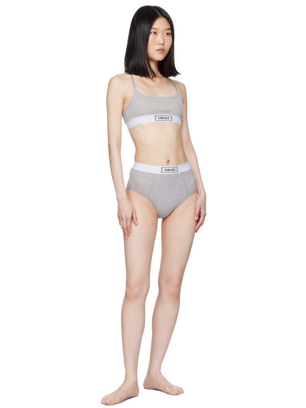 Gray 90s Vintage Logo Briefs - 4