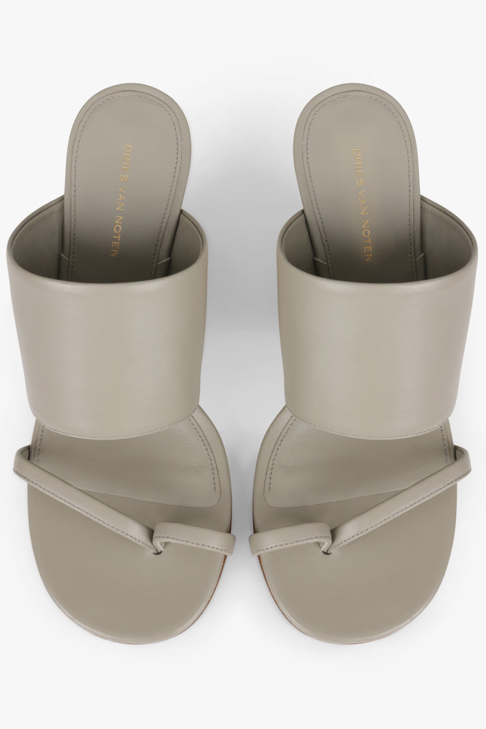 SCULPTURAL WEDGE 75MM MULE | LIGHT GREEN/GOLD - 4