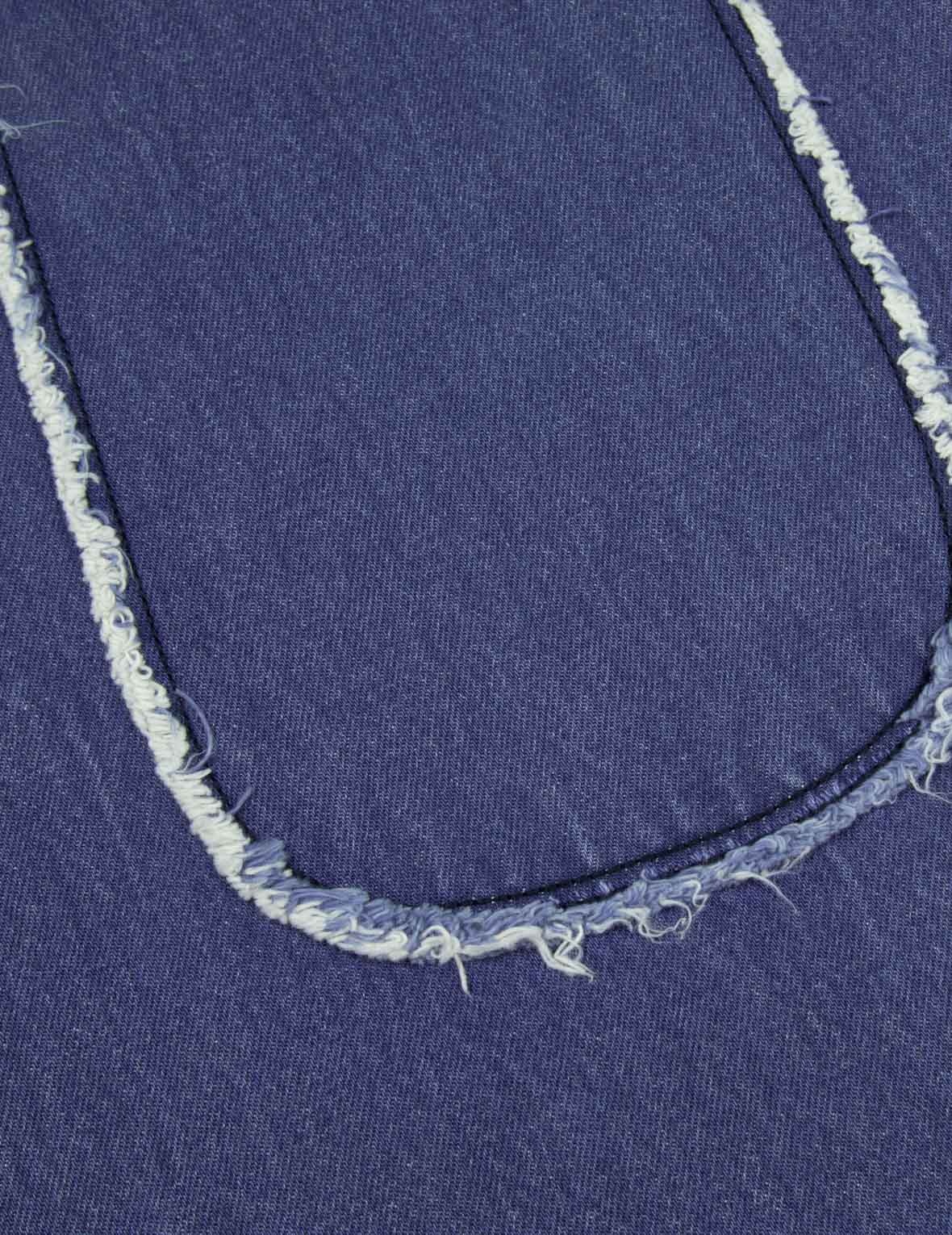 Daicock with Fringed Edges Baggy Fit Work Jeans - 14