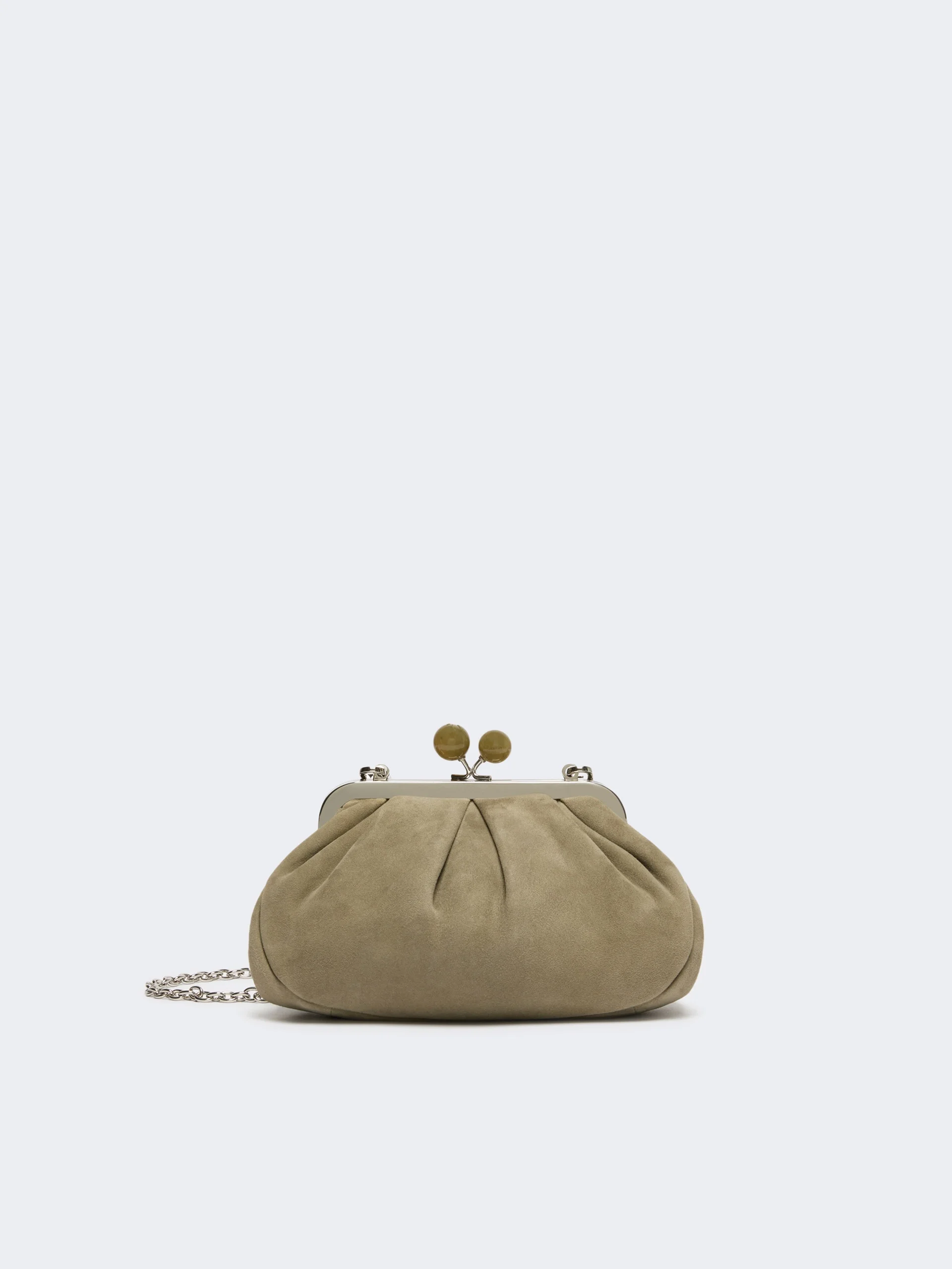 VALOIS Small suede Pasticcino Bag - SAGE GREEN - 1