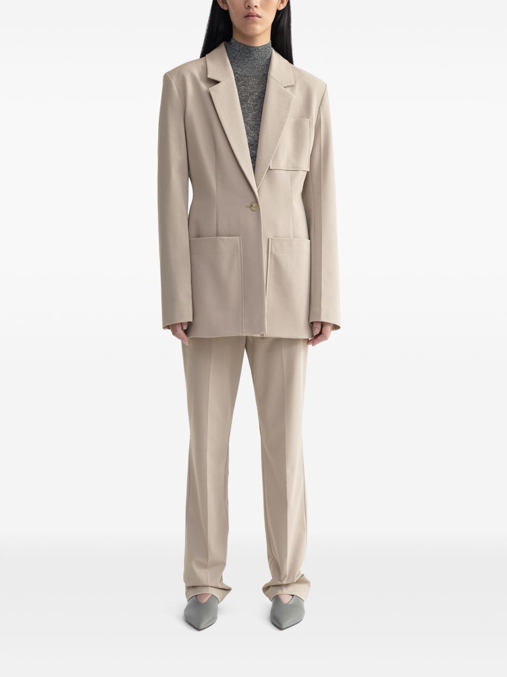 fitted-waist blazer - 2