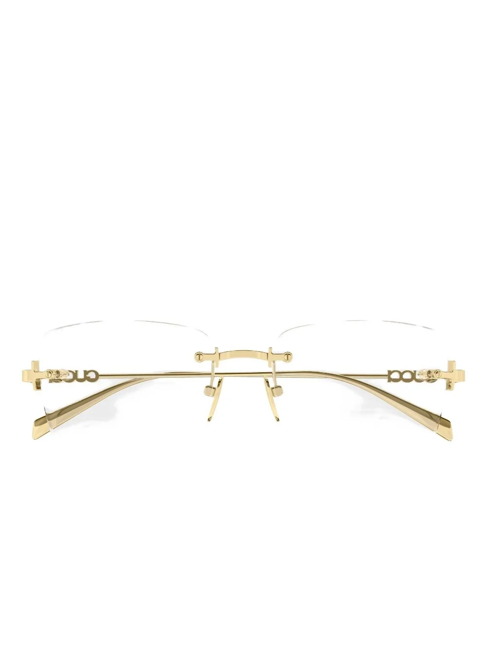rectangle-frame logo glasses - 1