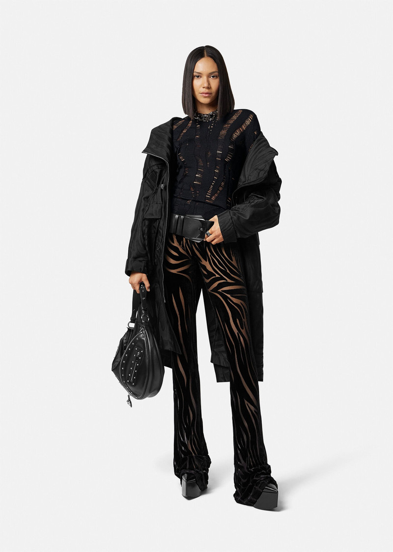 VERSACE Zebra Velvet Pants outlook
