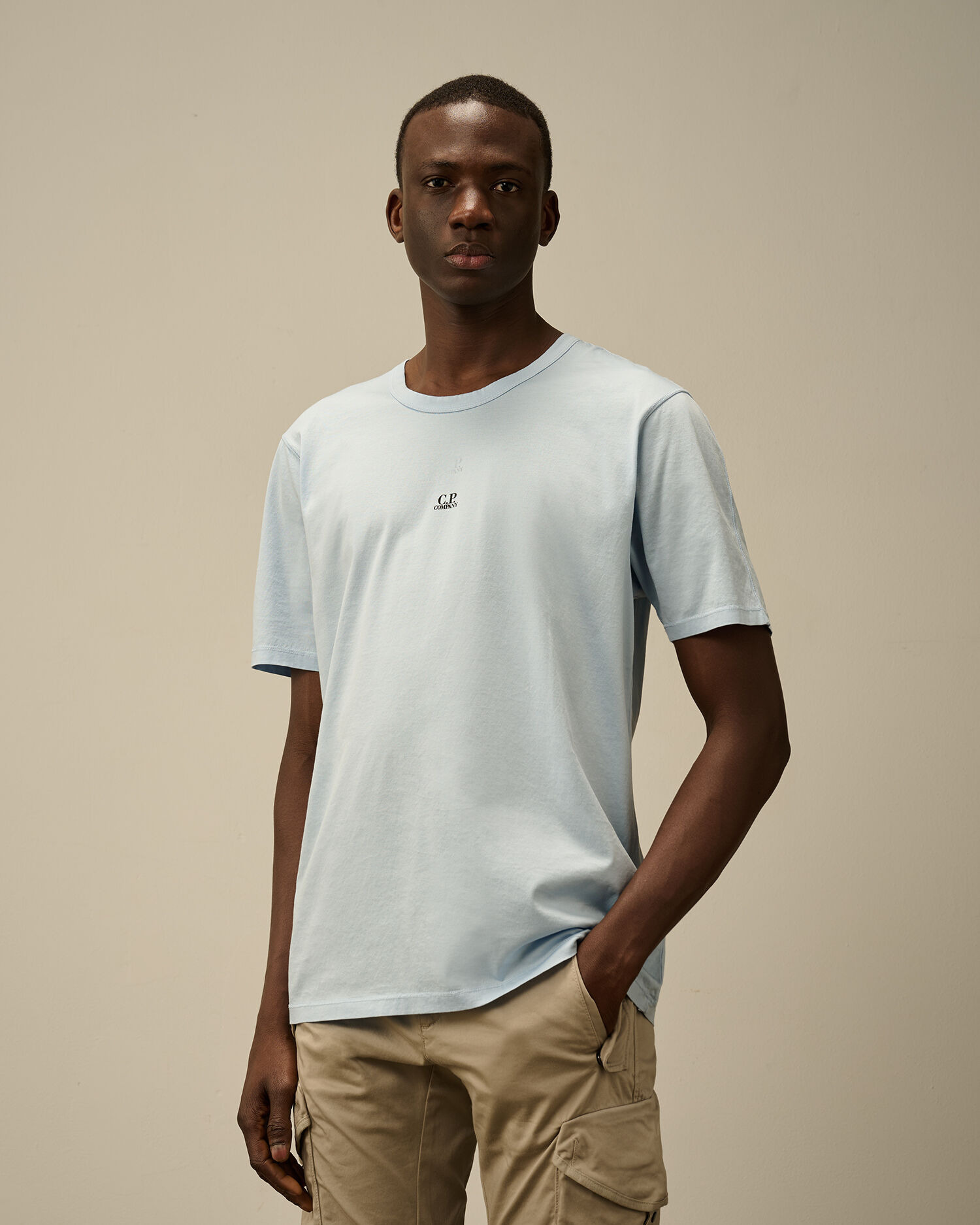70/2 Mercerized Jersey Printed Logo T-Shirt - 4