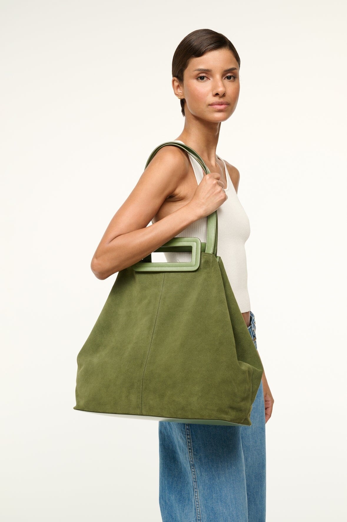 STAUD GRANDE TOTE BAG AVOCADO - 4