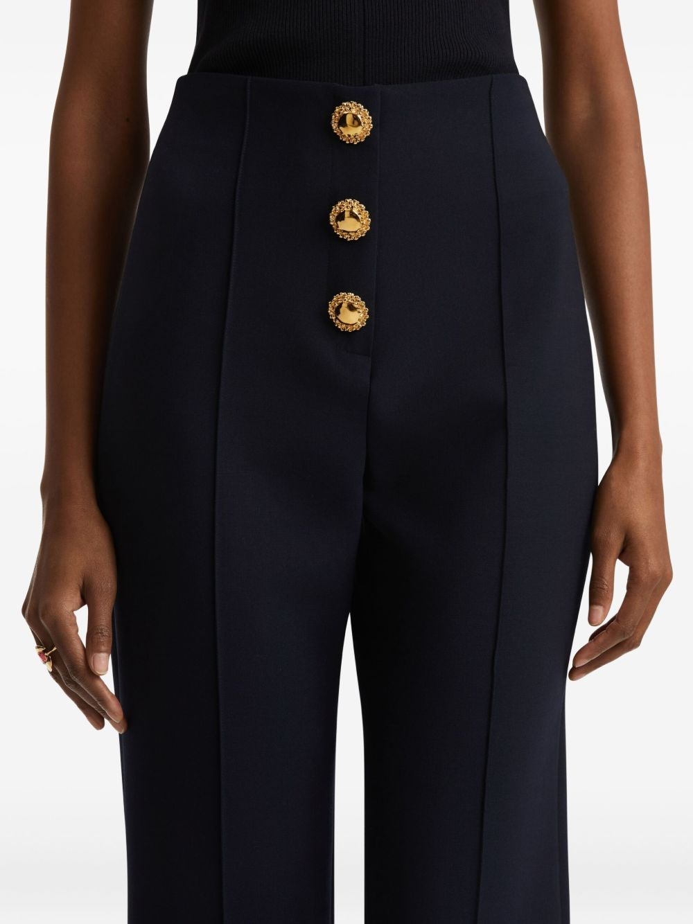 button-detailed trousers - 5