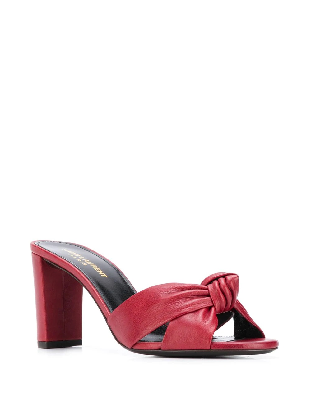 Bianca ruched 80mm mules - 2