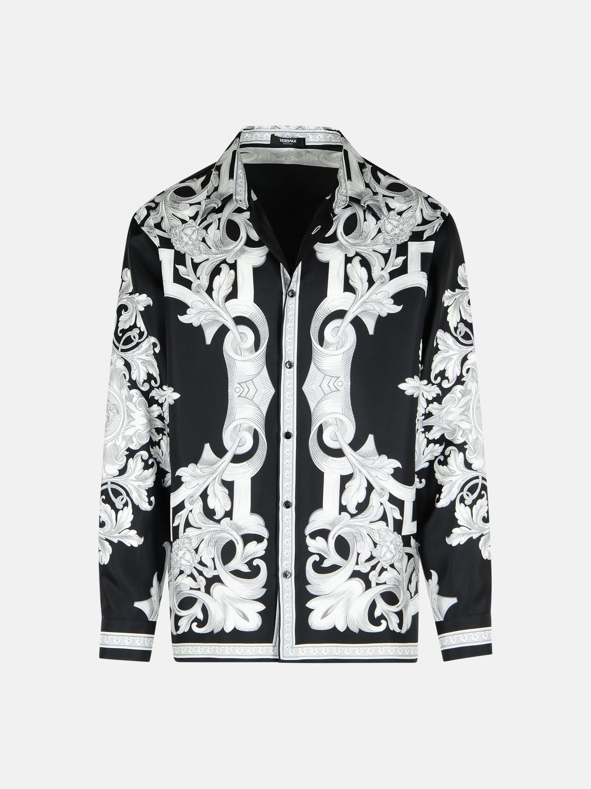 TWO-TONE SILK SHIRT - 1