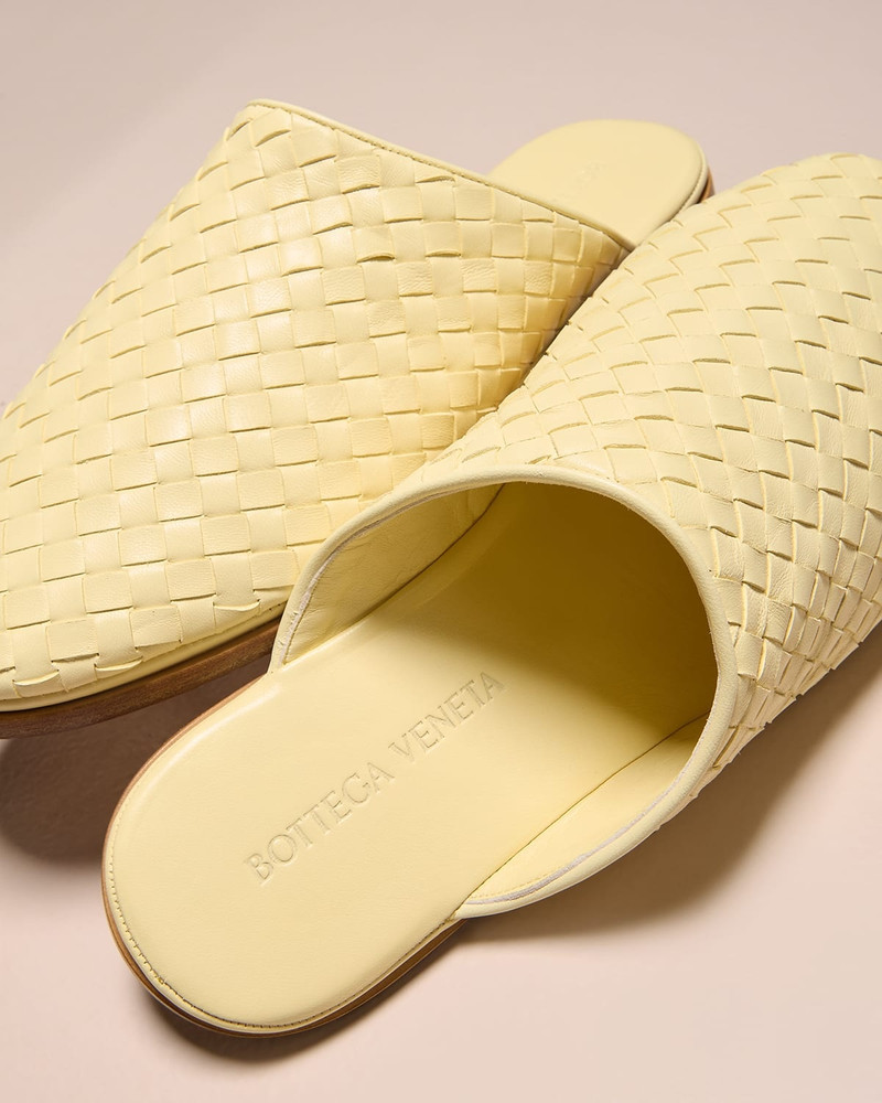 Intrecciato Woven Leather Mule Slippers 6