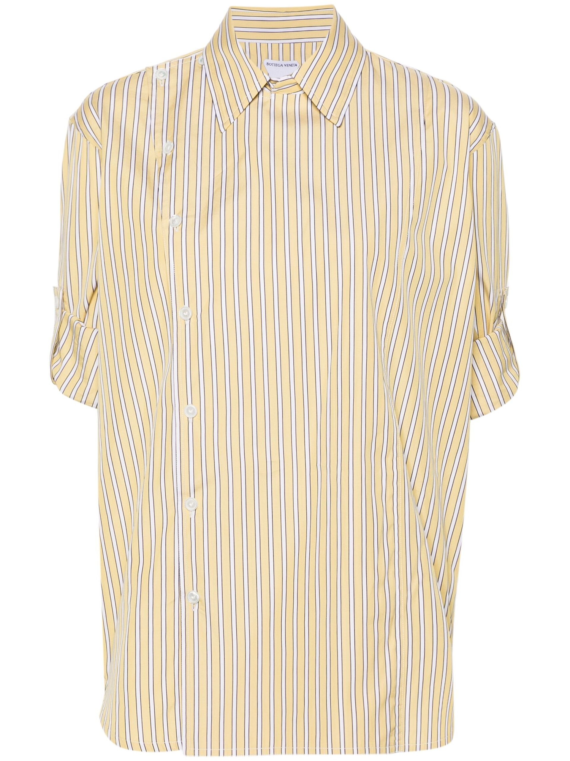 Yellow Striped Cotton Shirt - 1