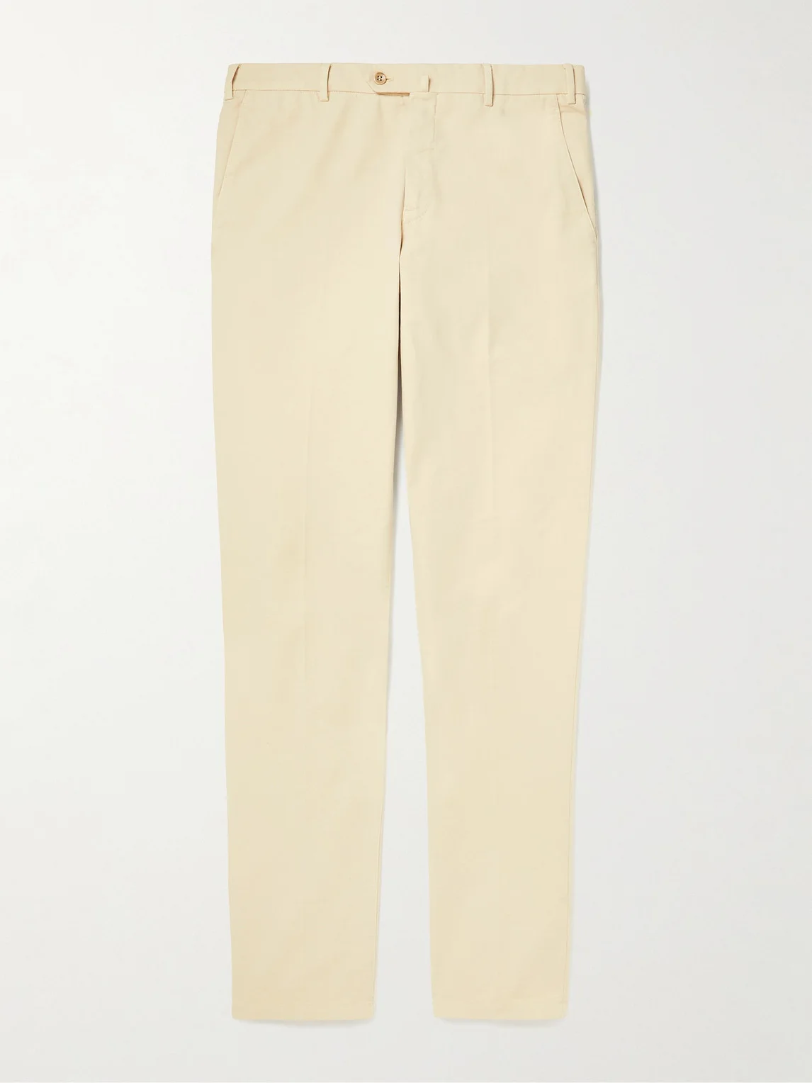 Pantaflat Slim-Fit Pleated Stretch-Cotton Trousers - 1