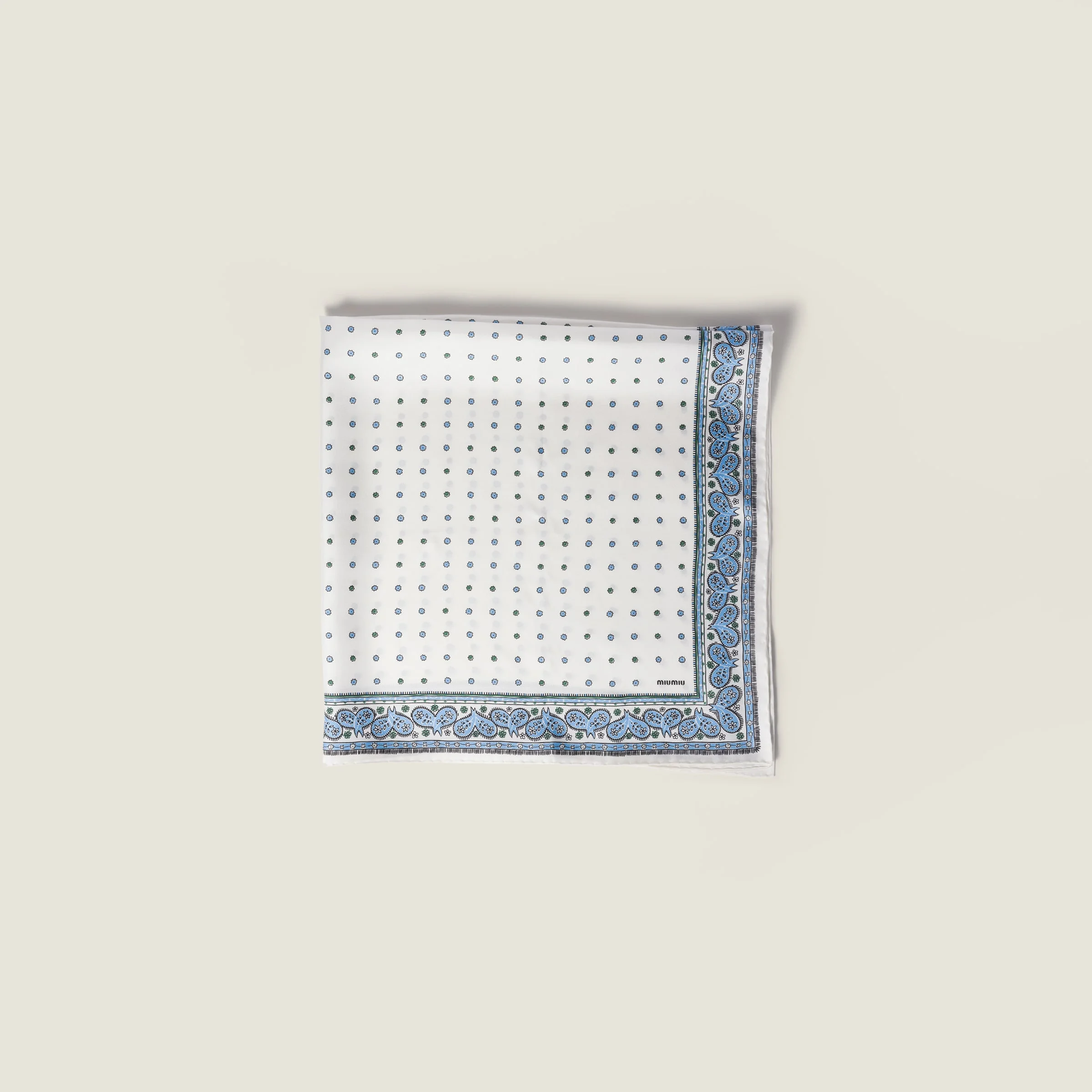 Printed twill scarf - 1