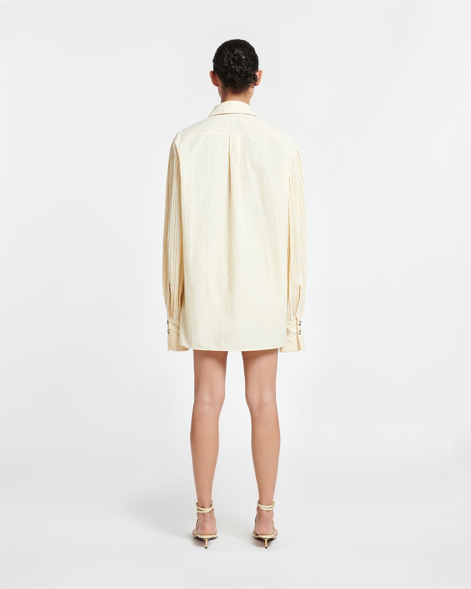 Smocked Okobor™ Alt-Leather Mini Skirt - 3