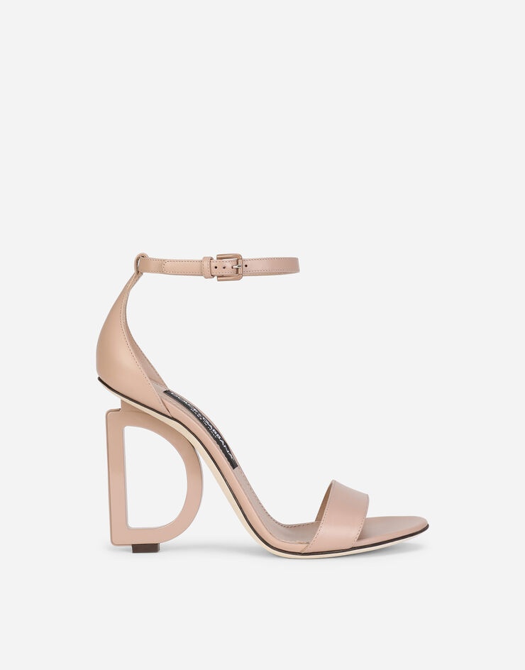 Calfskin nappa sandals with DG heel - 1