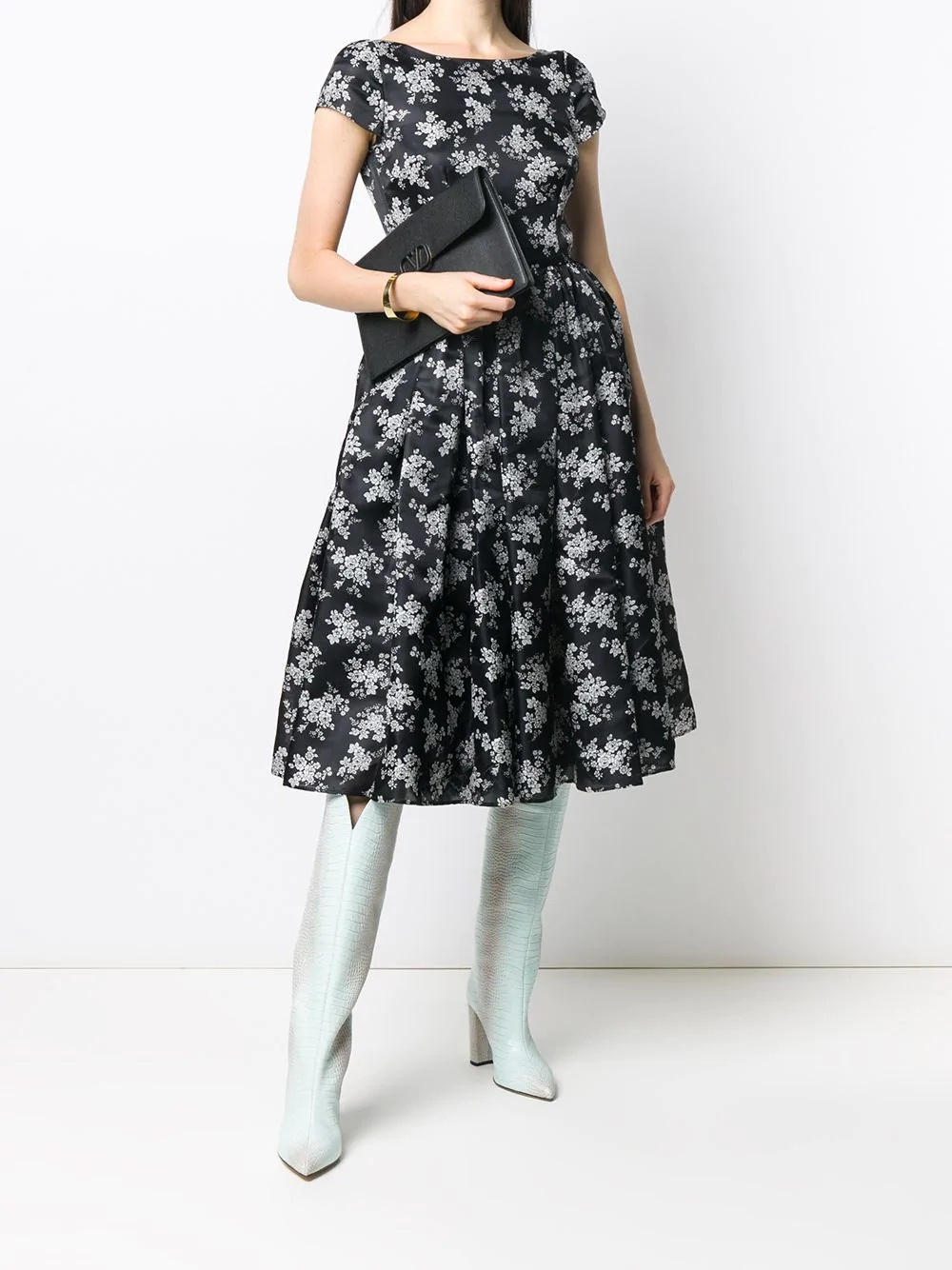 floral-print mid-length dress - 2