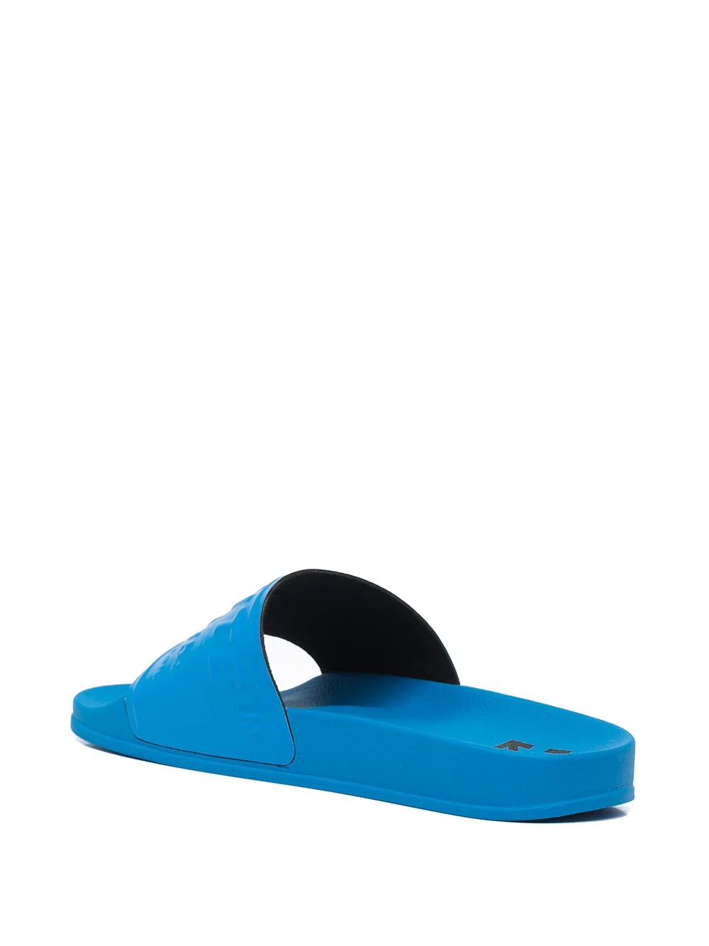 logo-embossed slip-on slides - 3