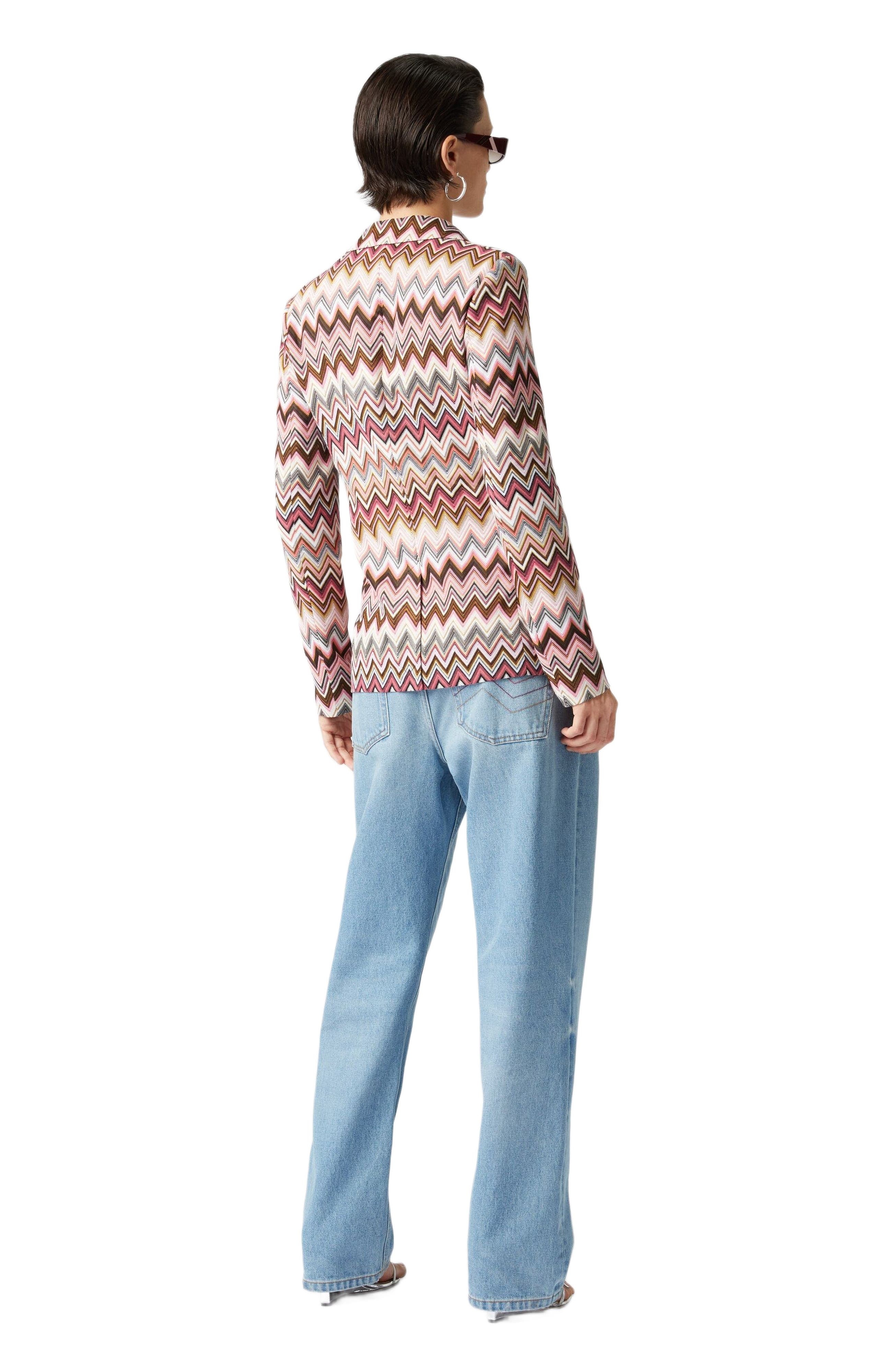 Missoni Single-breasted Blazer In Cotton And Zigzag Viscose in Multicoloured at Nordstrom - 3