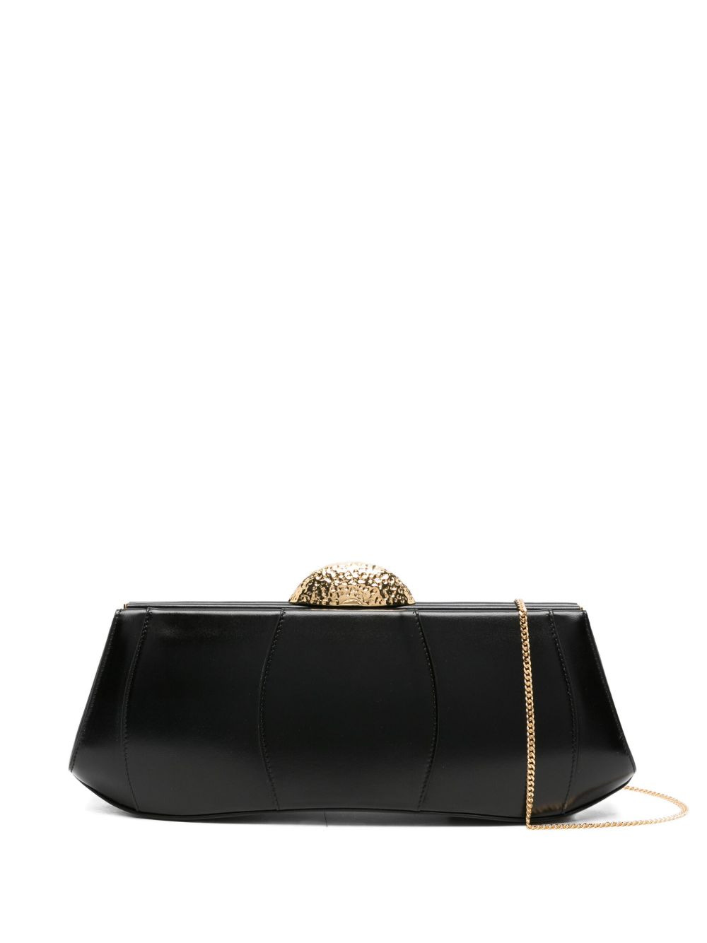 Eve hammered-dome clasp clutch bag - 1
