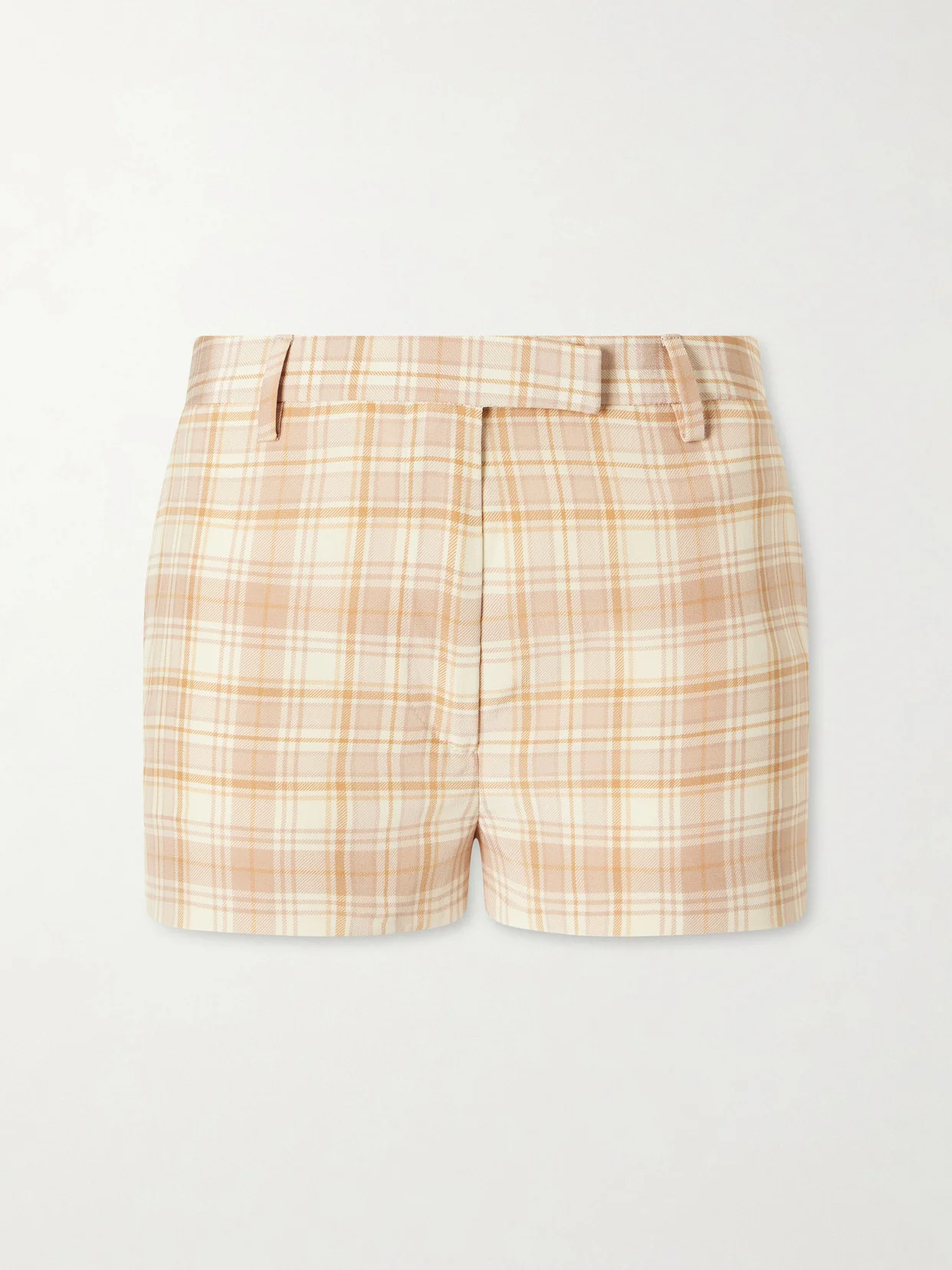 Checked Silk Shorts - 1