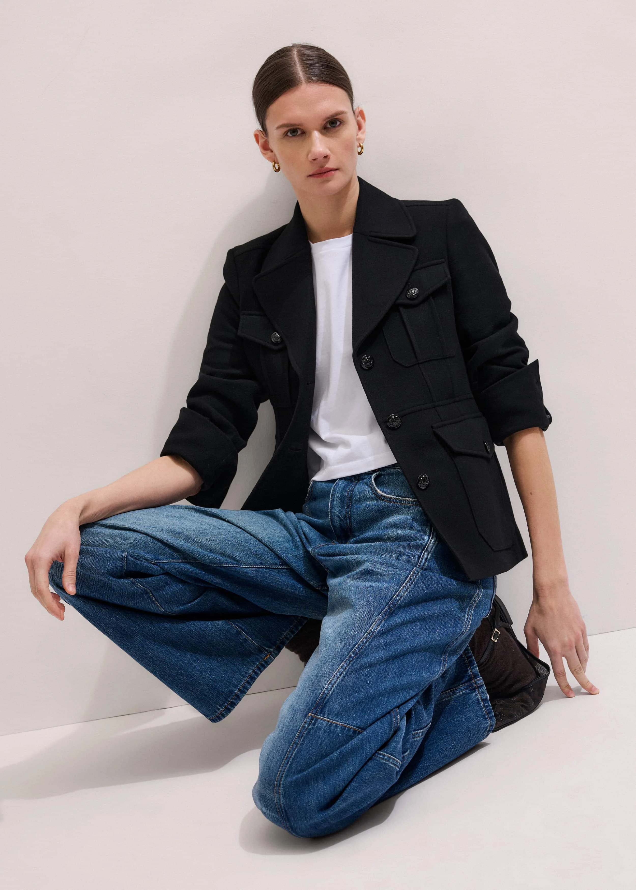 Fitted Military Jacket - 1