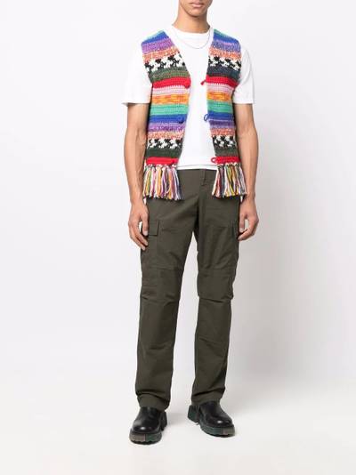 DSQUARED2 fringed colour-block waistcoat outlook