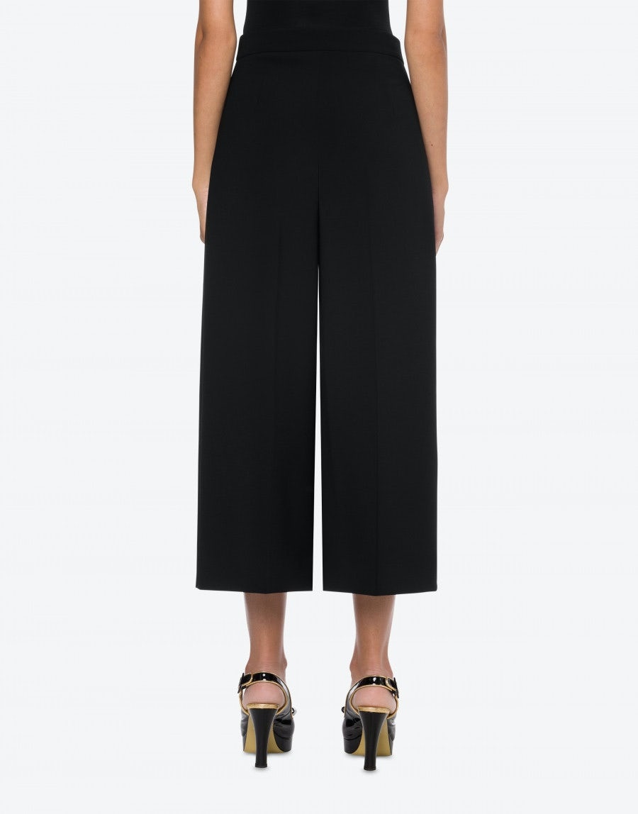 TEDDY BUTTONS CREPE CROPPED TROUSERS - 3