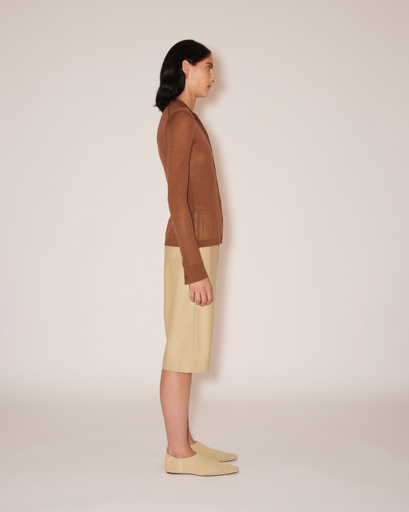 Nanushka THALIA - Superfine merino cardigan - Brown outlook