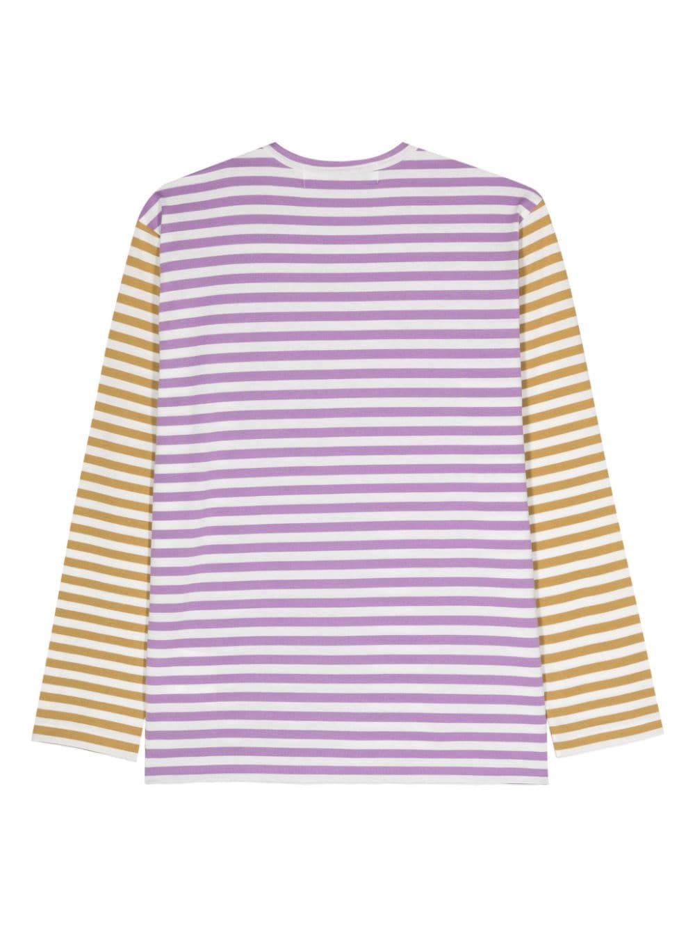 logo-appliqué striped cotton T-shirt - 2