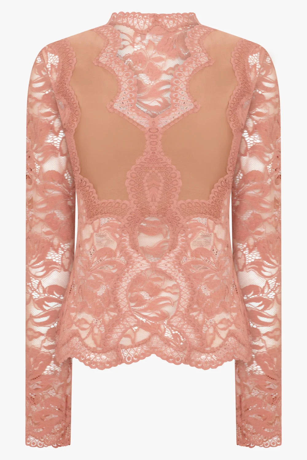 LACE X STRETCH PANEL TOP | NEW CARAMEL - 1