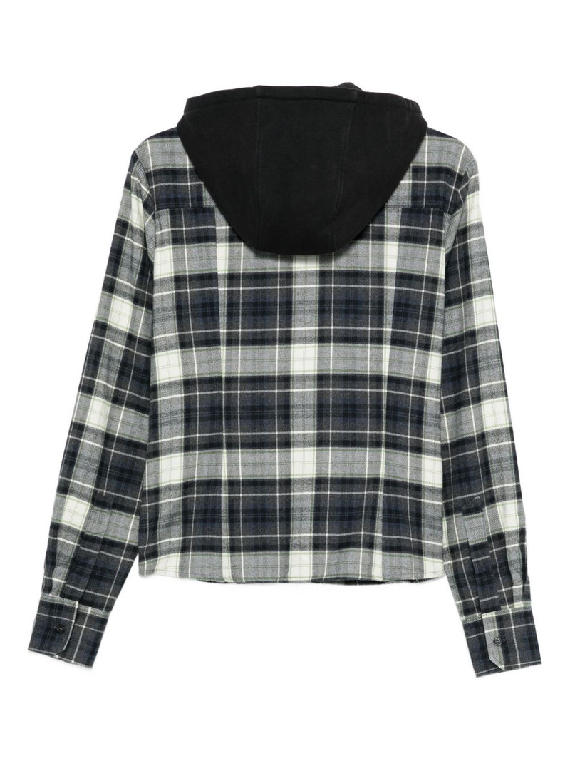 COPERNI plaid-pattern hooded shirt outlook