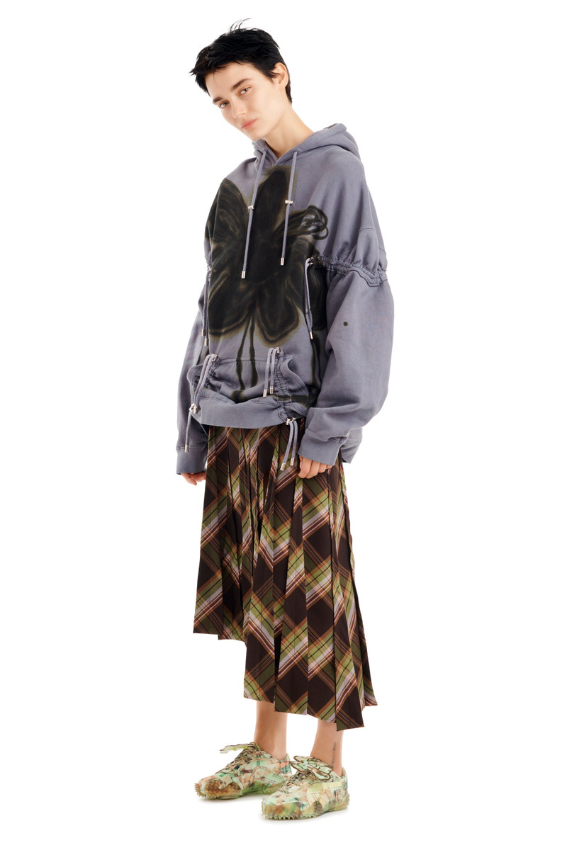 Collina Strada MIDNIGHT FLOWER POT RHINESTONE BURST HOODIE outlook