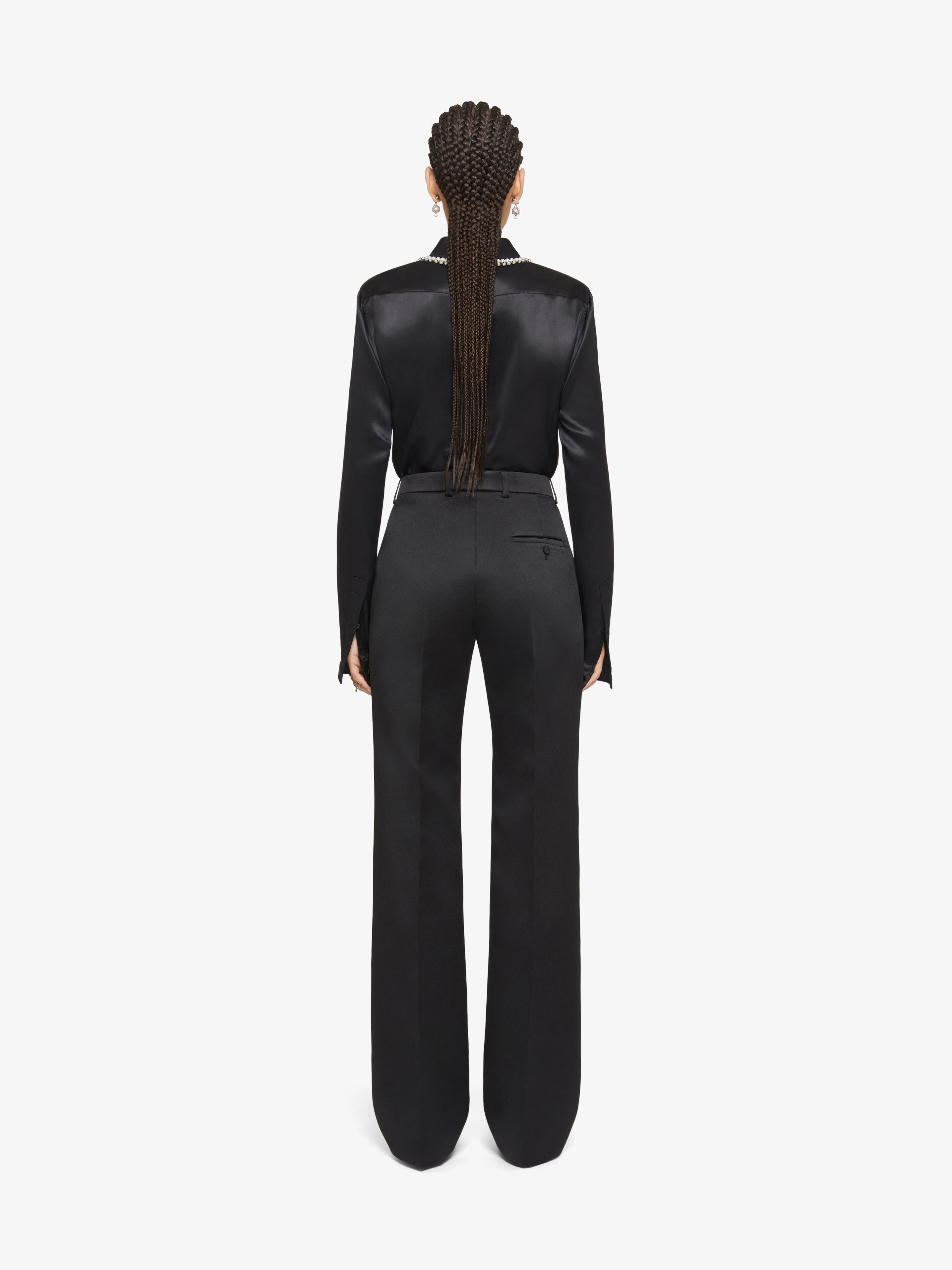 TAILORED PANTS IN SATIN - 4