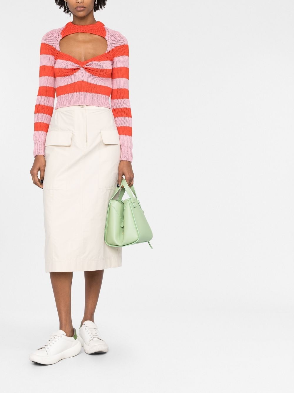 striped virgin wool jumper - 2