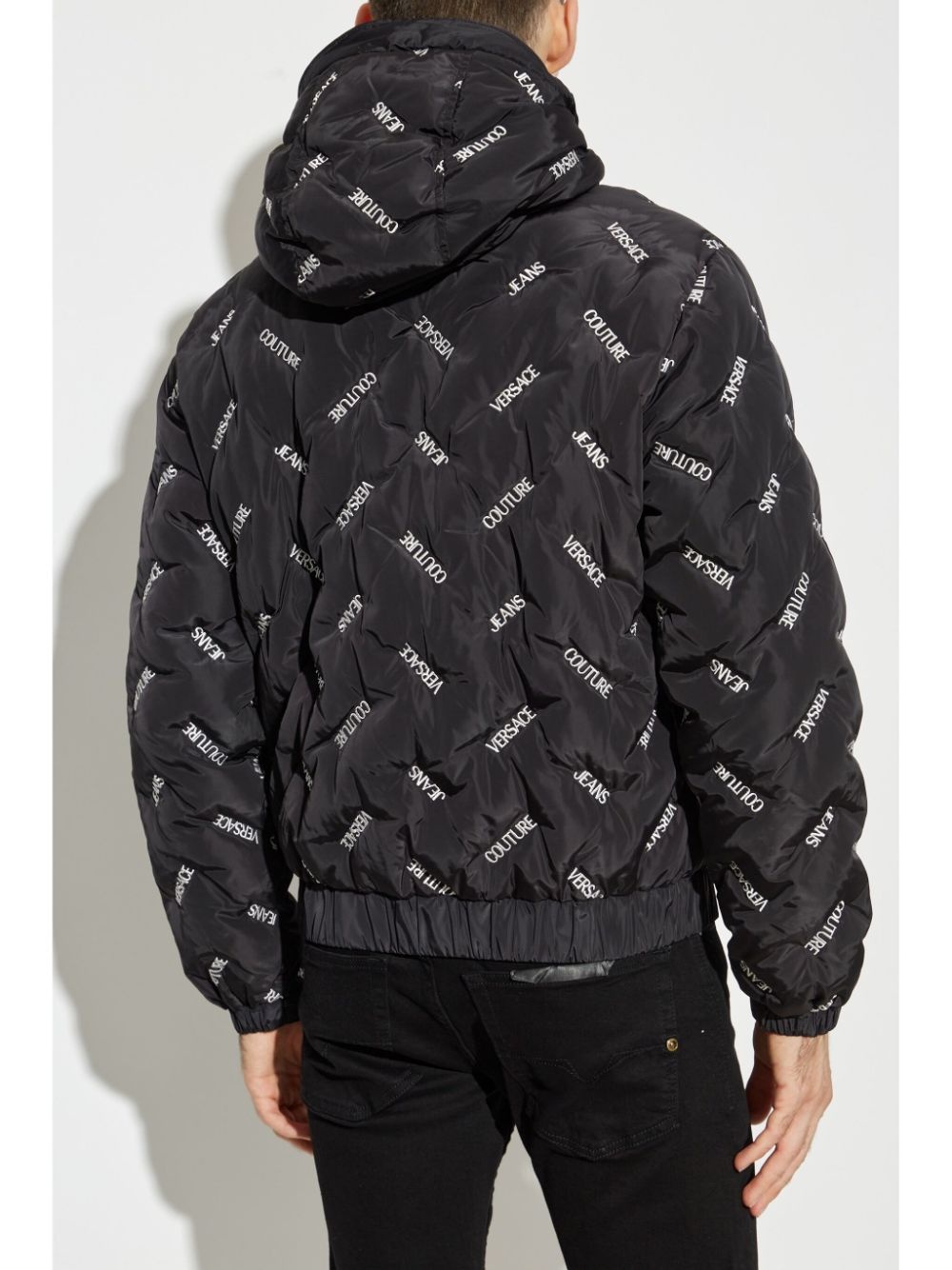 logo-print puffer jacket - 4