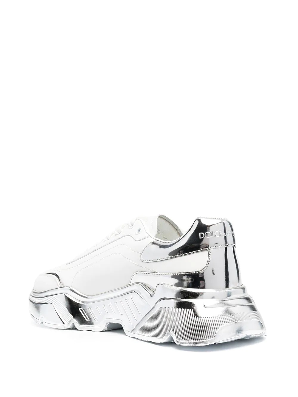 metallic-panel sneakers - 3