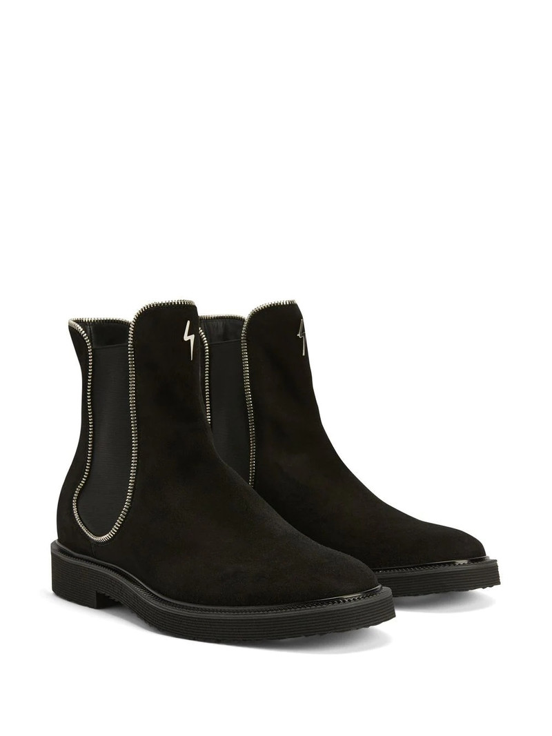 Giuseppe Zanotti zipper-lined suede boots outlook
