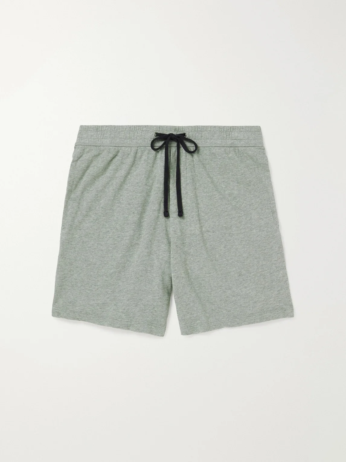Straight-Leg Garment-Dyed Cotton-Jersey Drawstring Shorts - 1