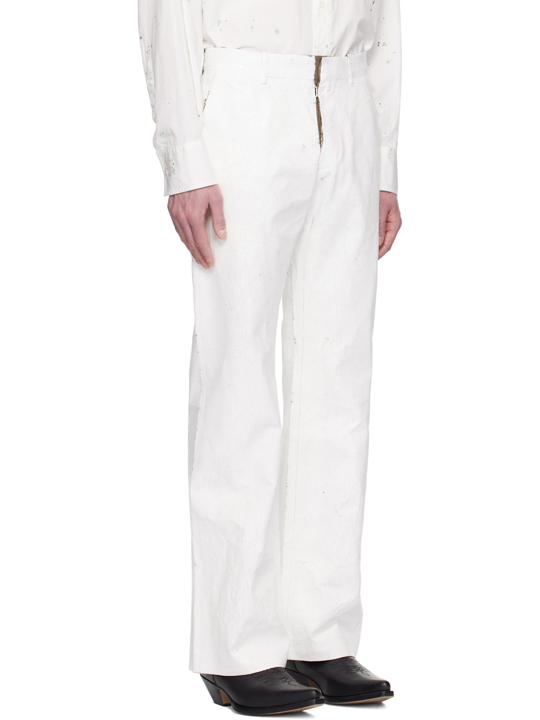 White Painted Trousers - 2