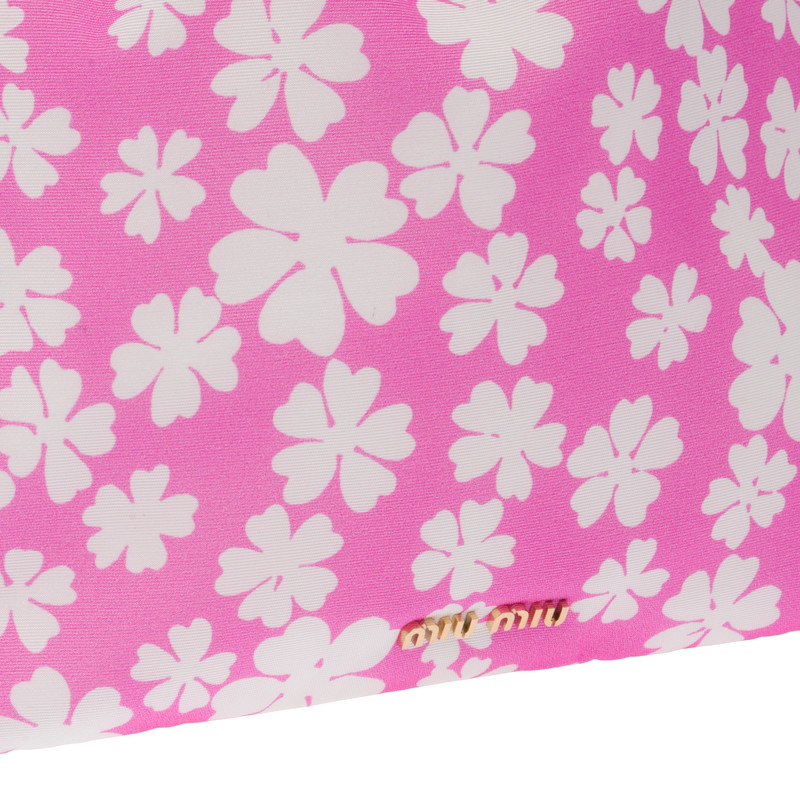Miu Miu Printed faille pouch outlook