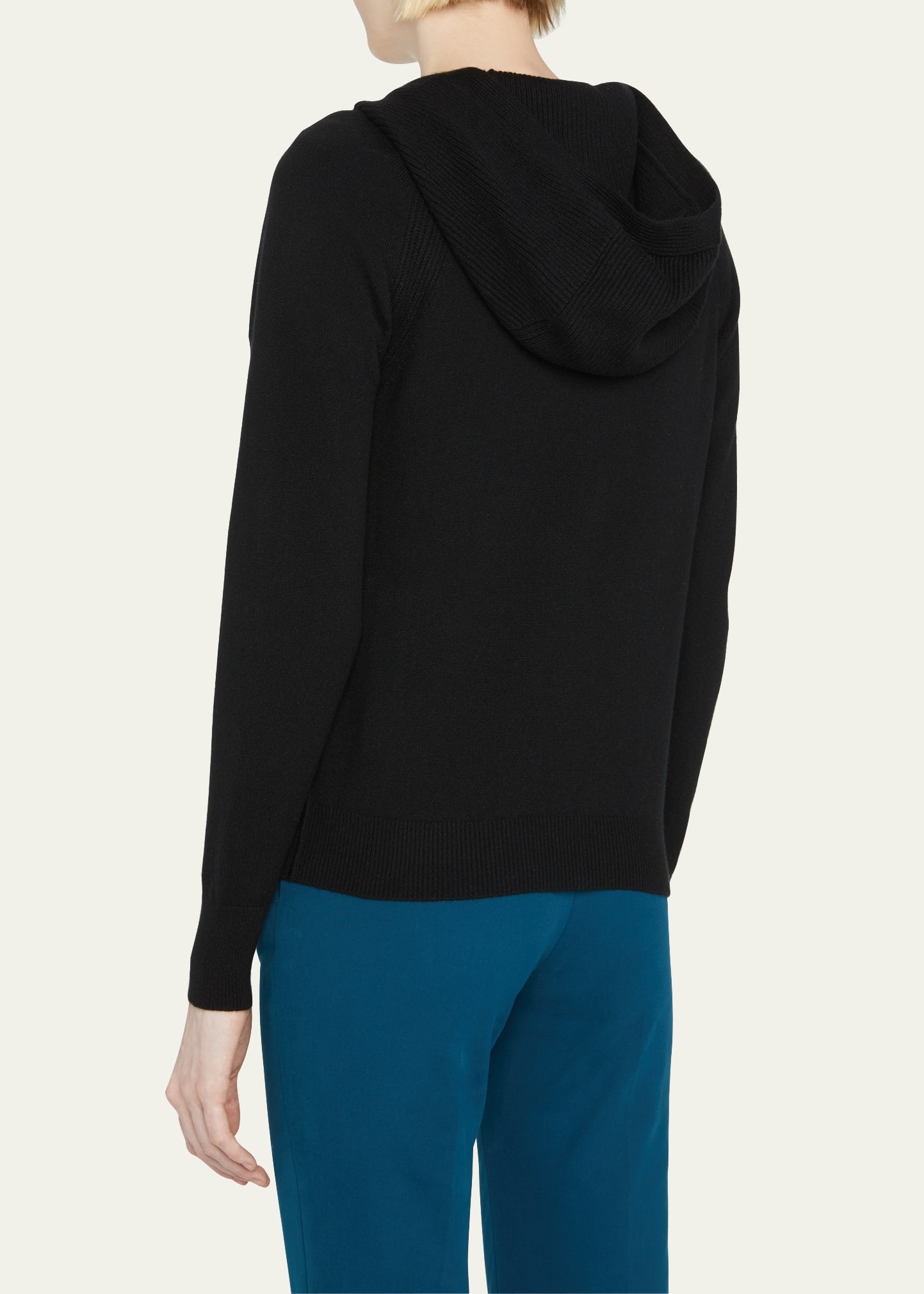 Merano Cashmere Zip-Front Hoodie Sweater - 3
