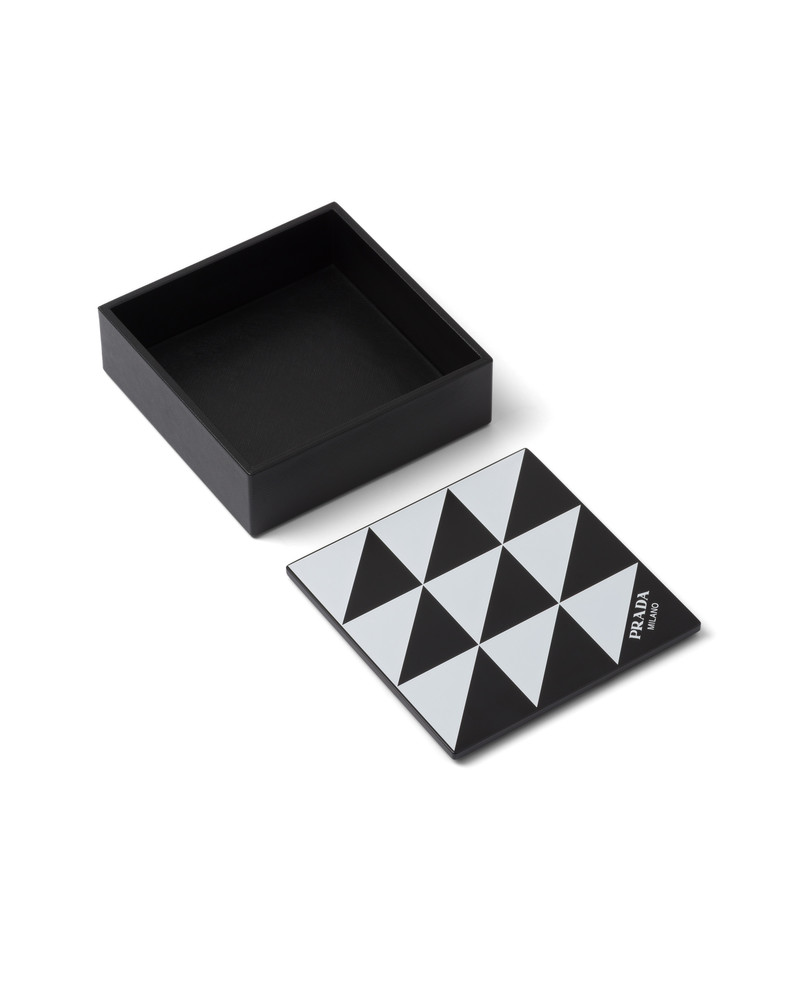 Prada Wood and Saffiano leather box outlook