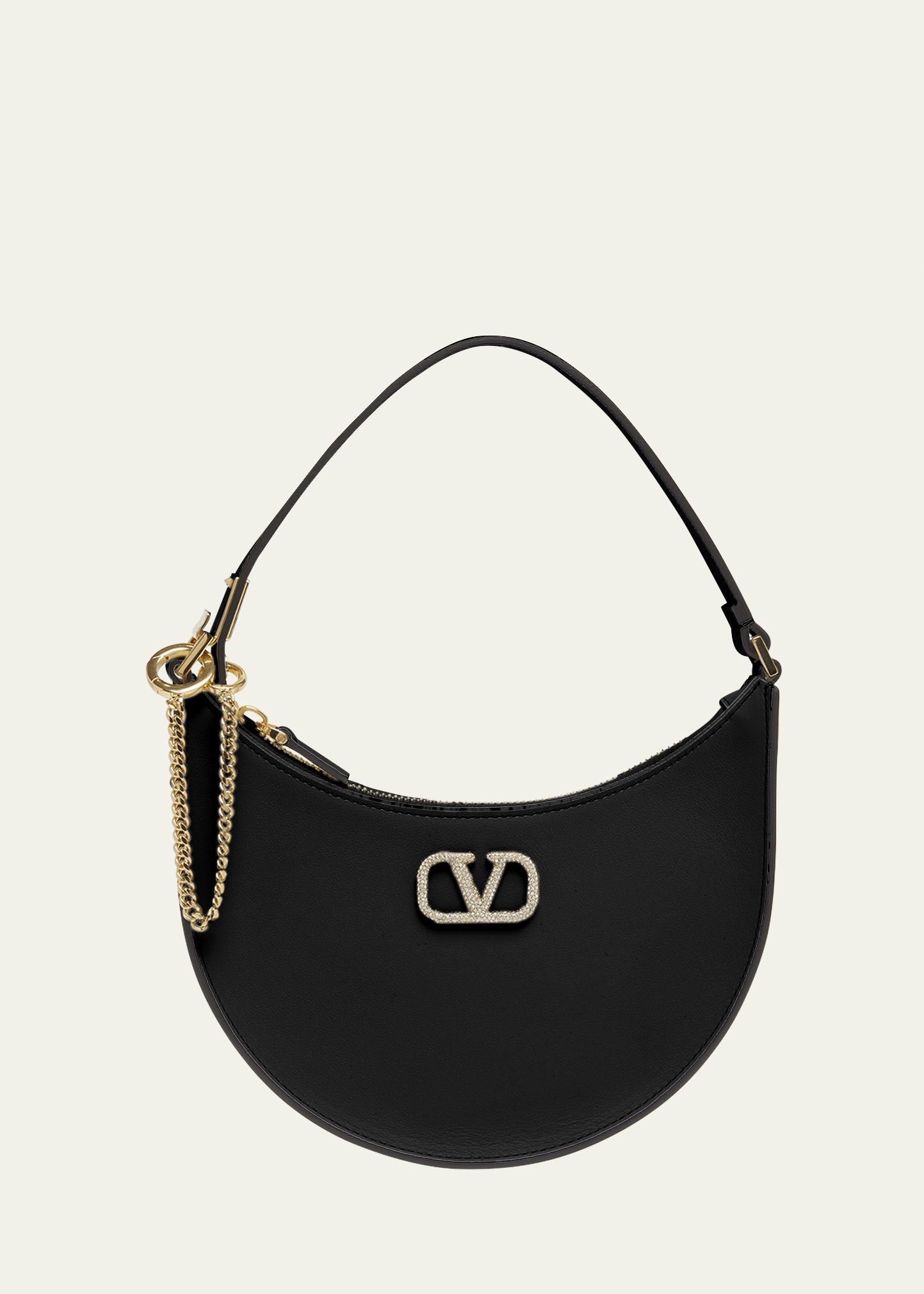 Mini VLOGO Leather Hobo Bag - 1