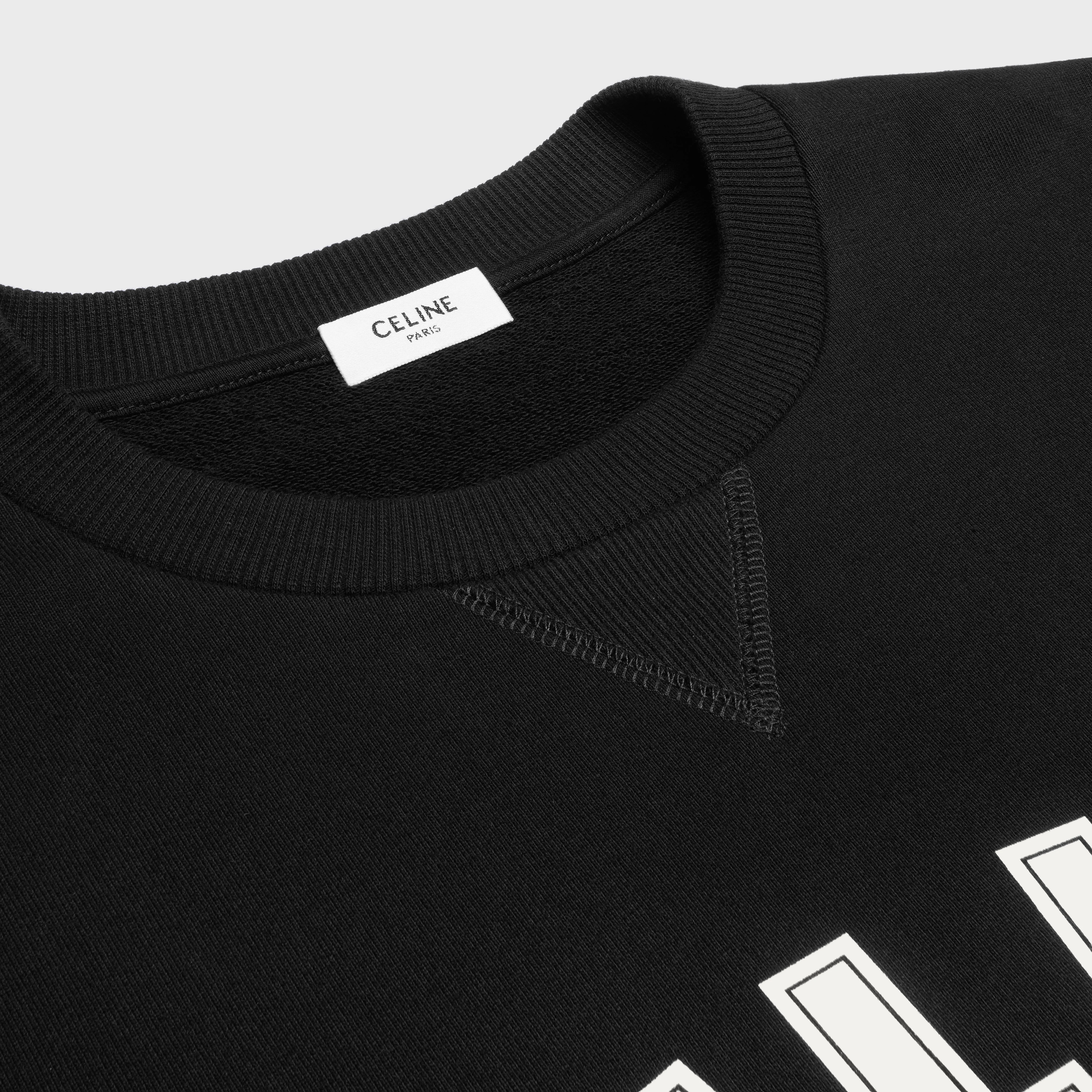 loose celine paris sweatshirt in cotton fleece - 3