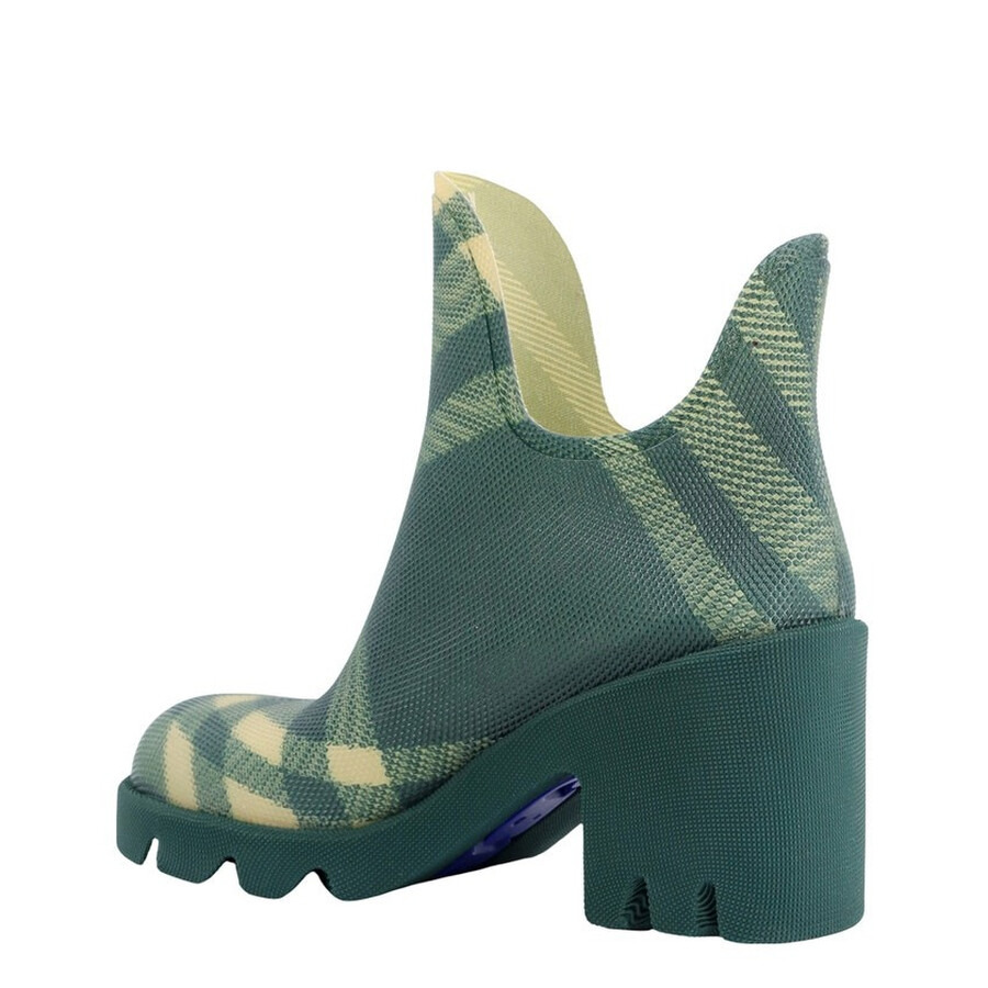 Burberry Check Rubber Marsh Heel Boots - 3