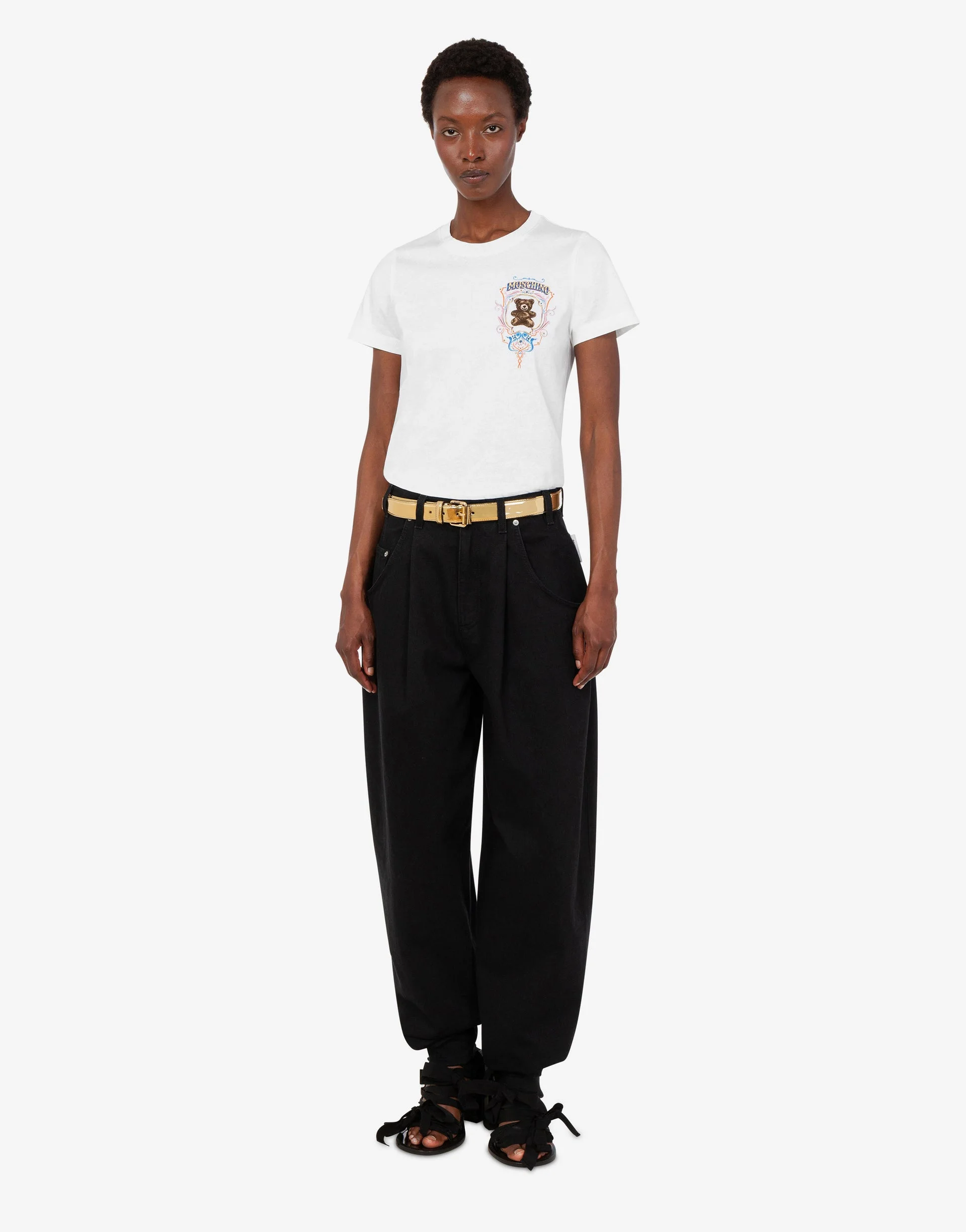 MOSCHINO TEDDY BEAR ORGANIC COTTON JERSEY T-SHIRT - 1